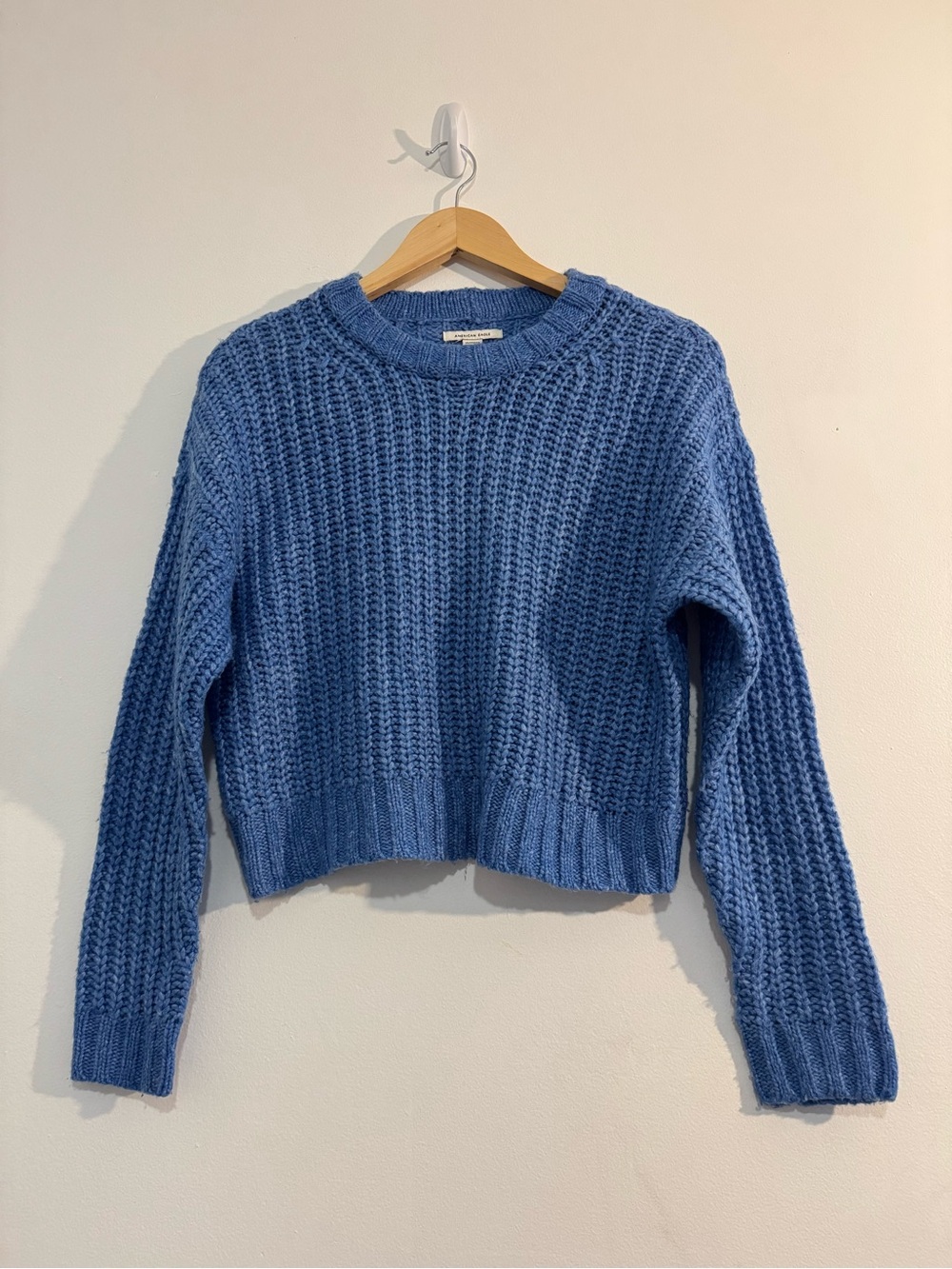 American eagle cable knit cropped sweater